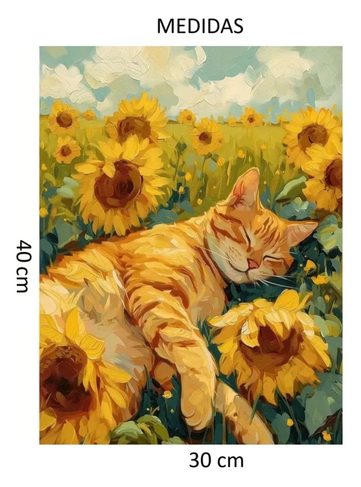 MOSAICO GATO AMARILLO 25X35CM